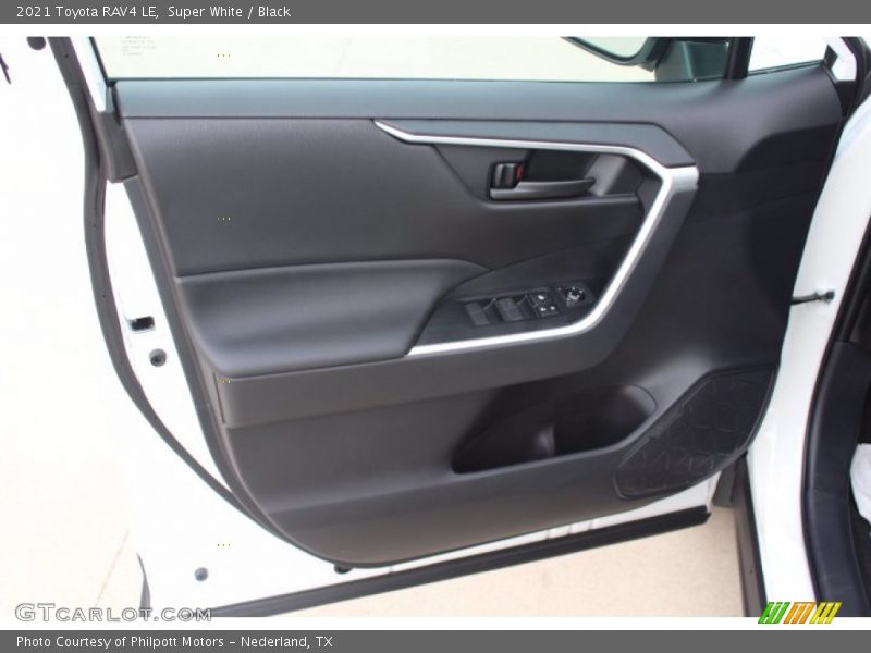 Super White / Black 2021 Toyota RAV4 LE