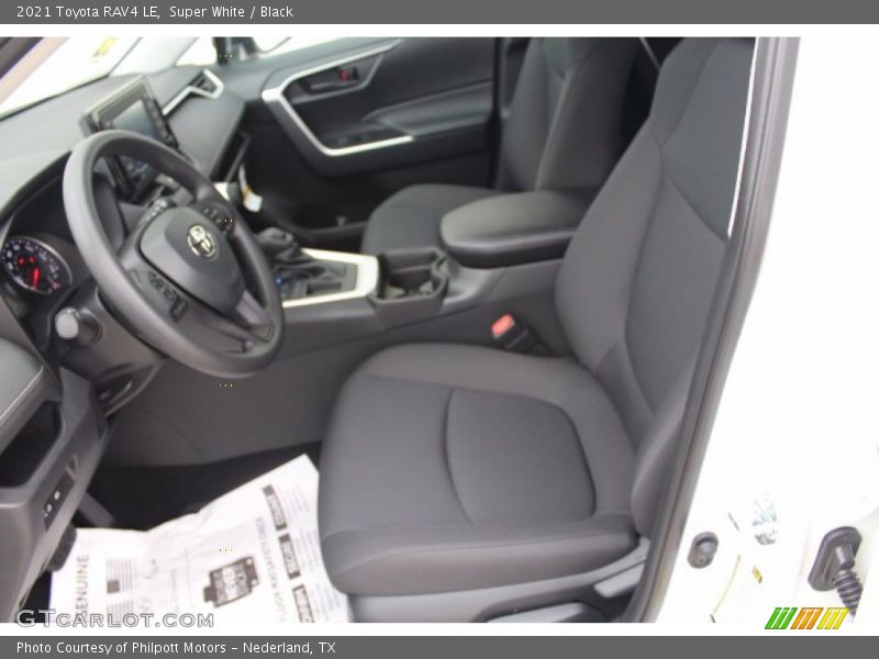 Super White / Black 2021 Toyota RAV4 LE