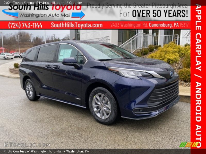 Blueprint / Graphite 2021 Toyota Sienna LE Hybrid