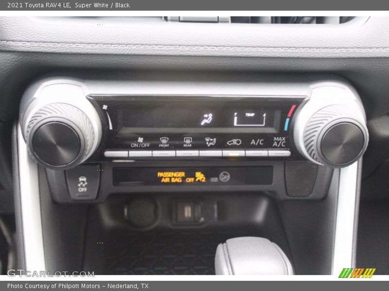 Super White / Black 2021 Toyota RAV4 LE