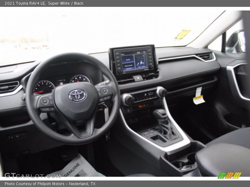 Super White / Black 2021 Toyota RAV4 LE