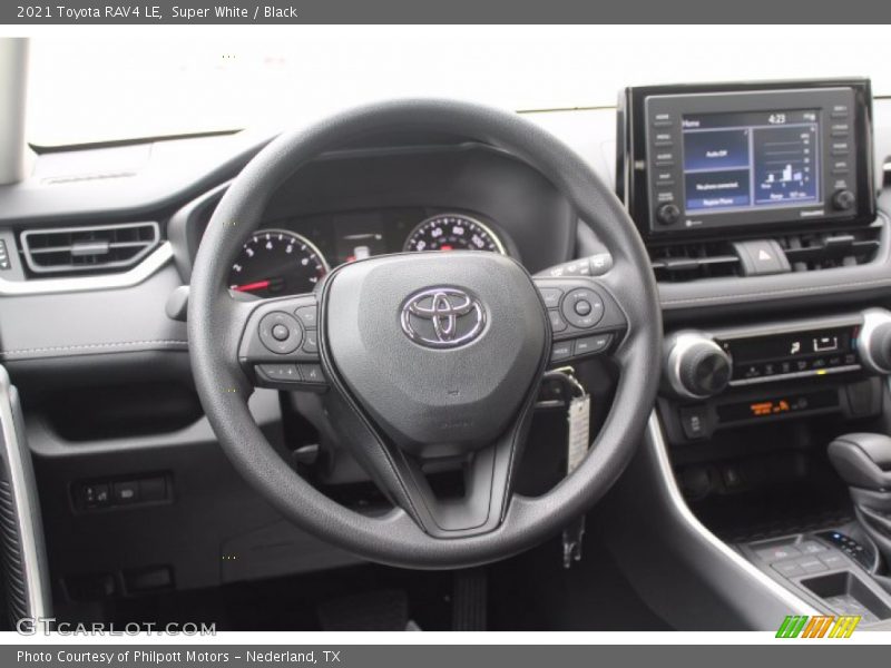 Super White / Black 2021 Toyota RAV4 LE