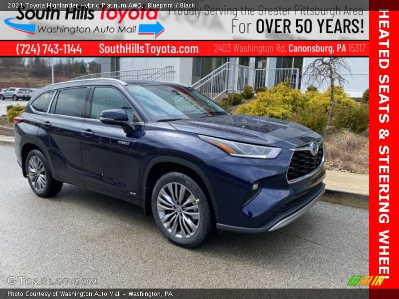 Blueprint / Black 2021 Toyota Highlander Hybrid Platinum AWD