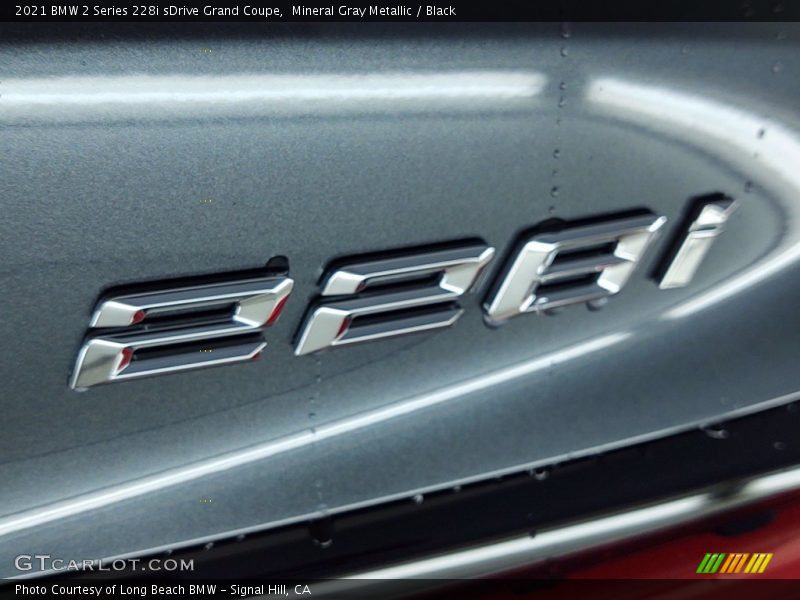 Mineral Gray Metallic / Black 2021 BMW 2 Series 228i sDrive Grand Coupe