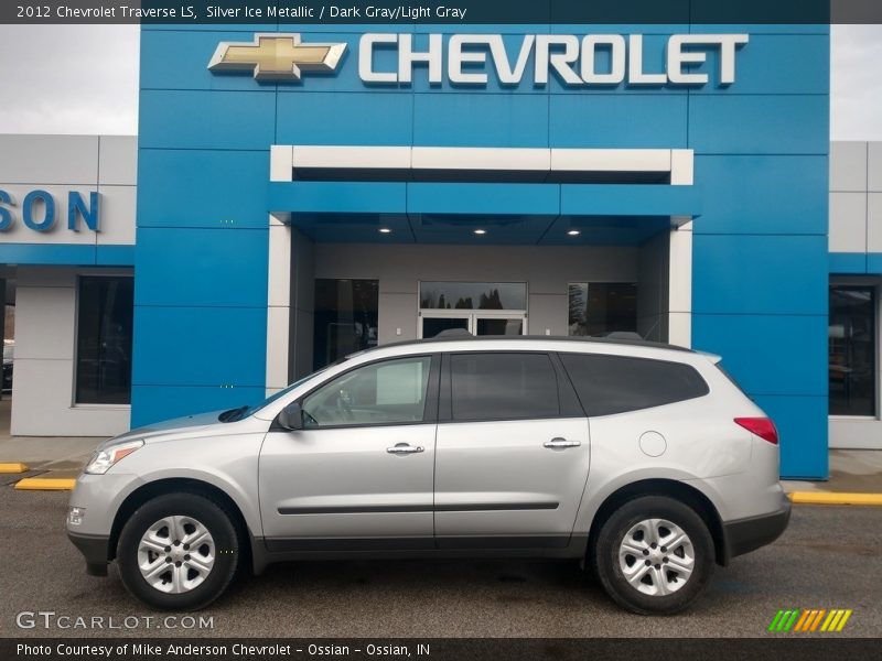 Silver Ice Metallic / Dark Gray/Light Gray 2012 Chevrolet Traverse LS