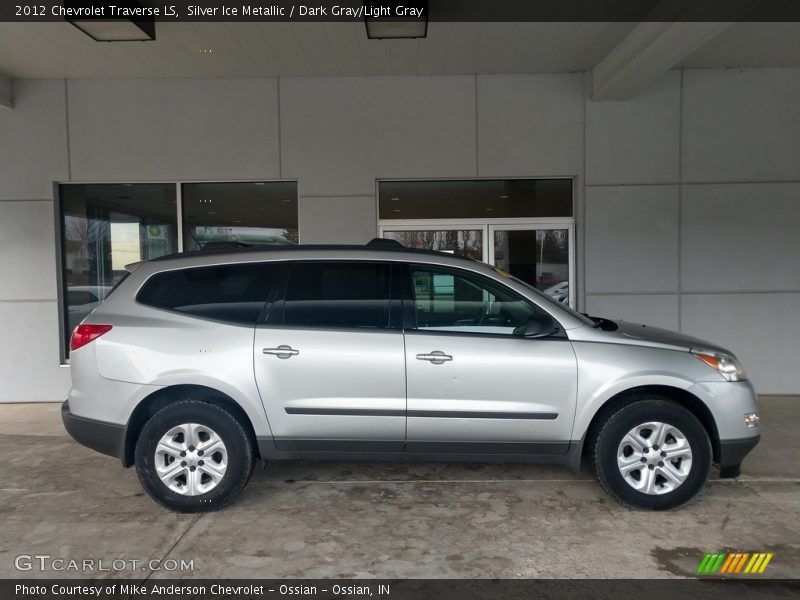 Silver Ice Metallic / Dark Gray/Light Gray 2012 Chevrolet Traverse LS