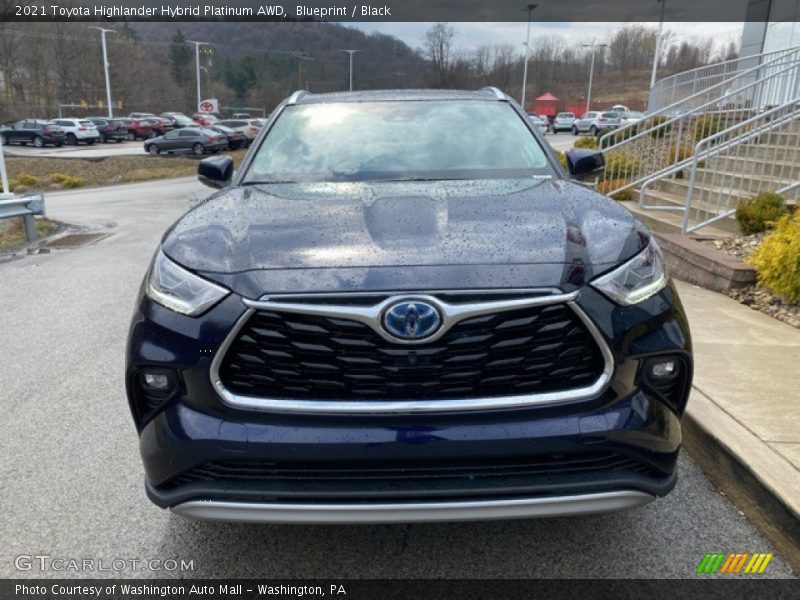 Blueprint / Black 2021 Toyota Highlander Hybrid Platinum AWD