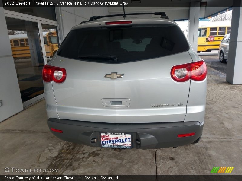 Silver Ice Metallic / Dark Gray/Light Gray 2012 Chevrolet Traverse LS