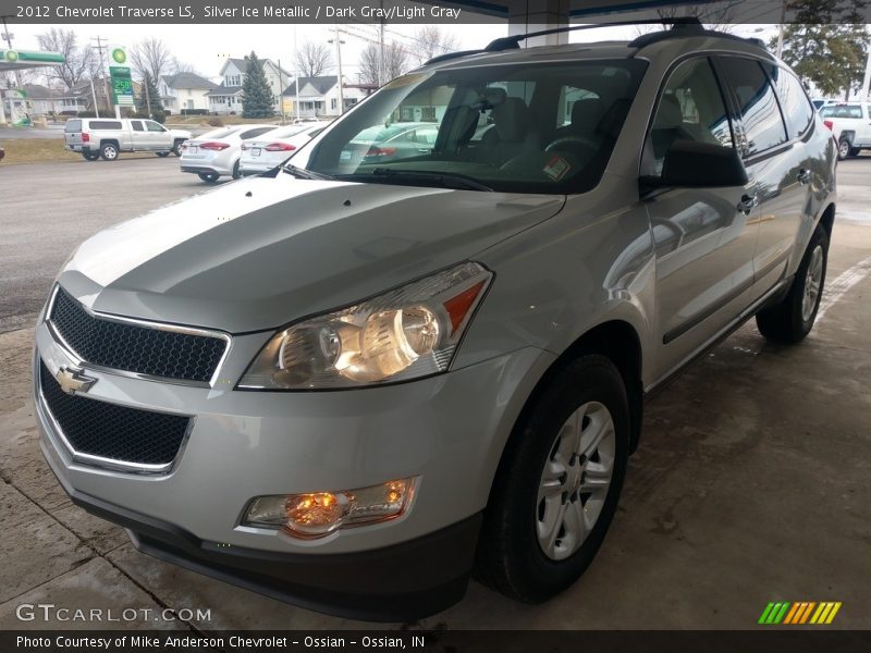 Silver Ice Metallic / Dark Gray/Light Gray 2012 Chevrolet Traverse LS
