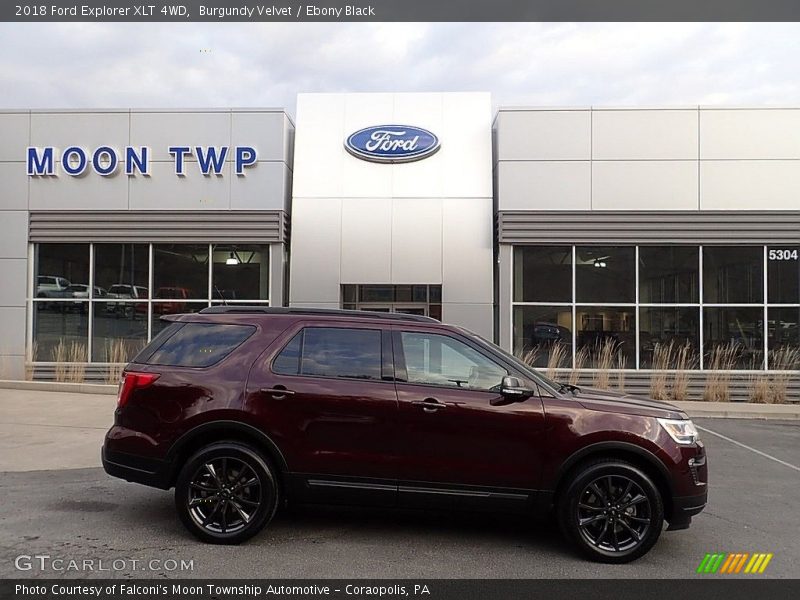 Burgundy Velvet / Ebony Black 2018 Ford Explorer XLT 4WD