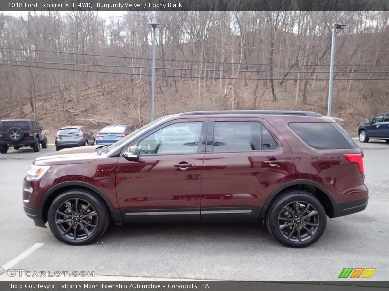 Burgundy Velvet / Ebony Black 2018 Ford Explorer XLT 4WD