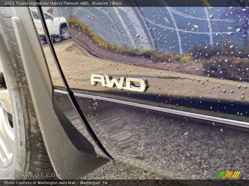 Blueprint / Black 2021 Toyota Highlander Hybrid Platinum AWD