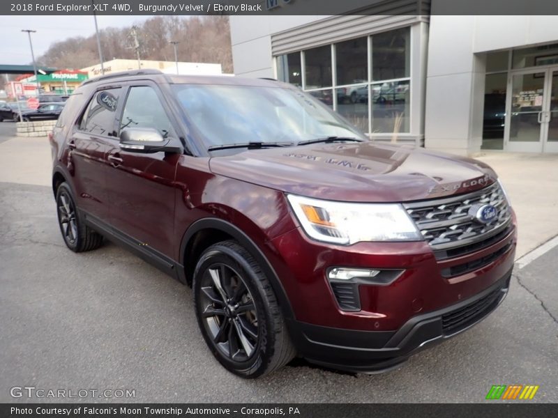 Burgundy Velvet / Ebony Black 2018 Ford Explorer XLT 4WD