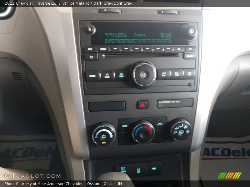 Silver Ice Metallic / Dark Gray/Light Gray 2012 Chevrolet Traverse LS