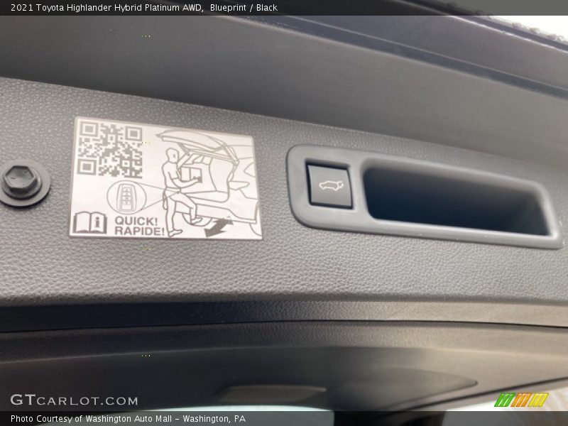 Blueprint / Black 2021 Toyota Highlander Hybrid Platinum AWD