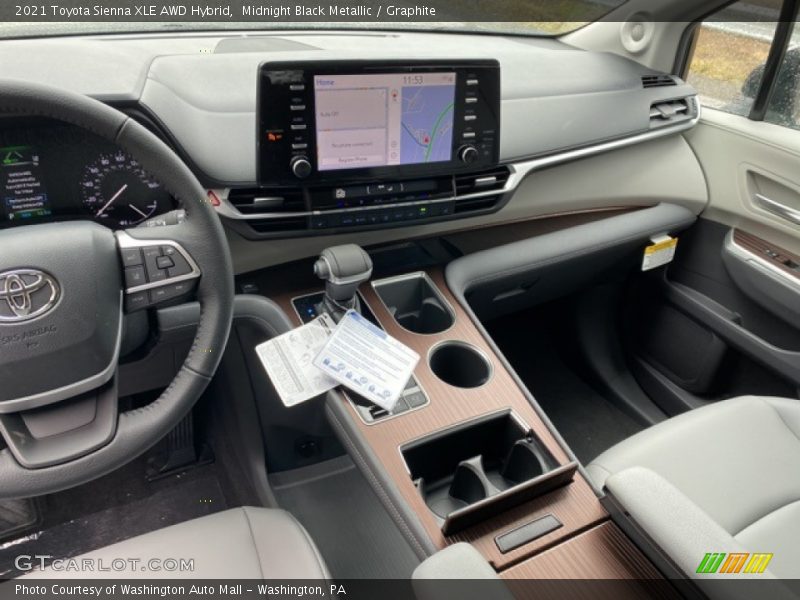 Midnight Black Metallic / Graphite 2021 Toyota Sienna XLE AWD Hybrid