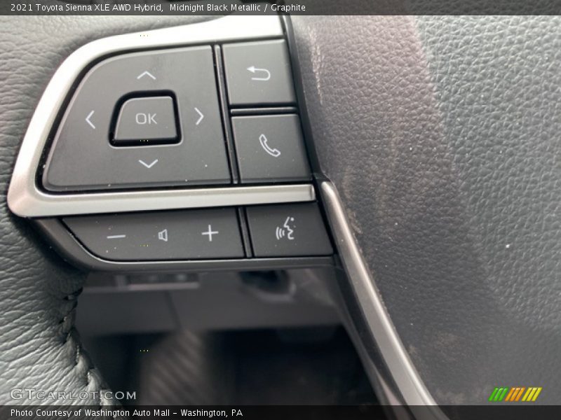 Midnight Black Metallic / Graphite 2021 Toyota Sienna XLE AWD Hybrid