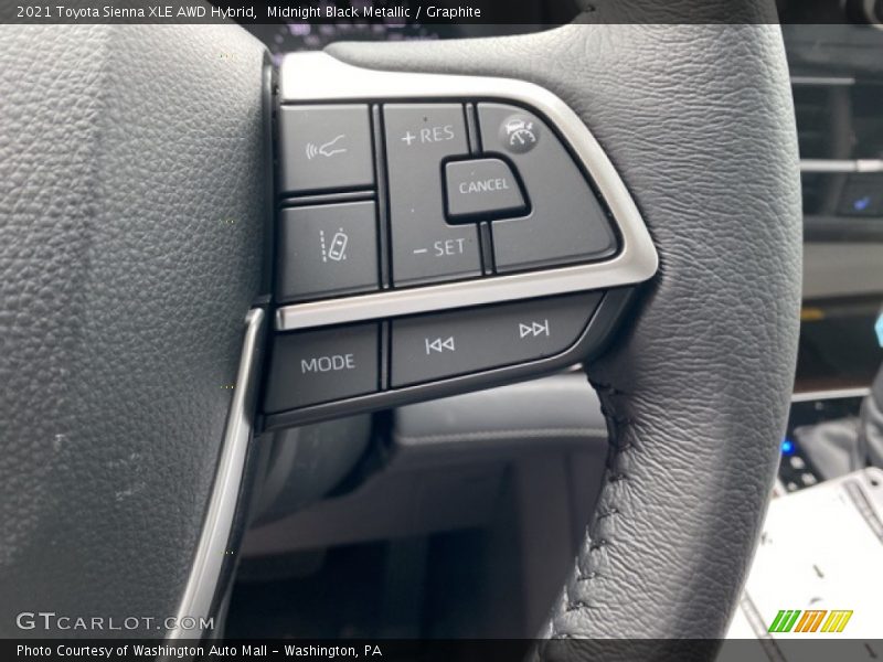 Midnight Black Metallic / Graphite 2021 Toyota Sienna XLE AWD Hybrid
