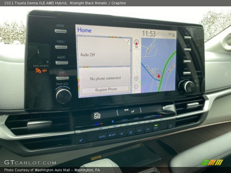 Midnight Black Metallic / Graphite 2021 Toyota Sienna XLE AWD Hybrid