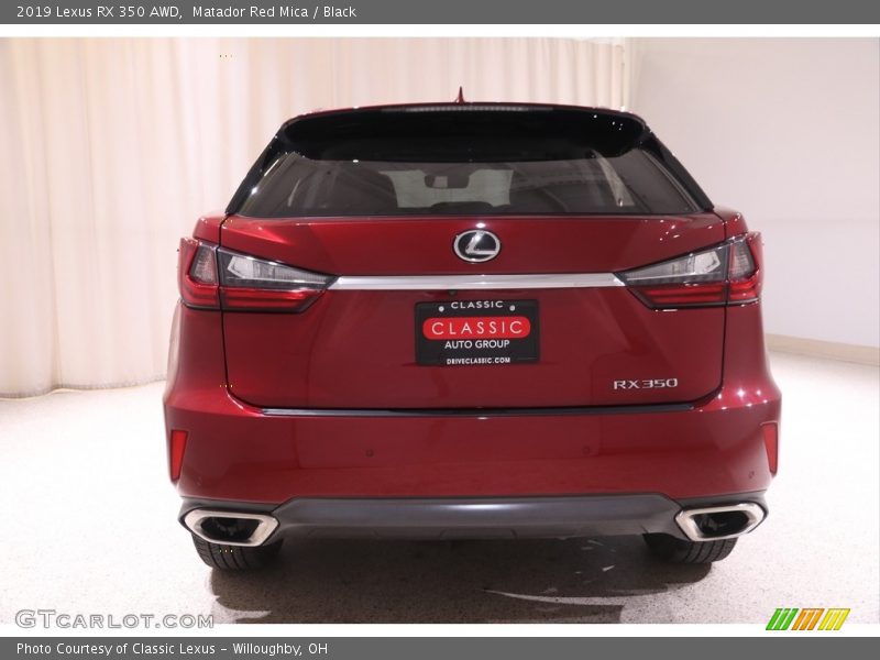 Matador Red Mica / Black 2019 Lexus RX 350 AWD