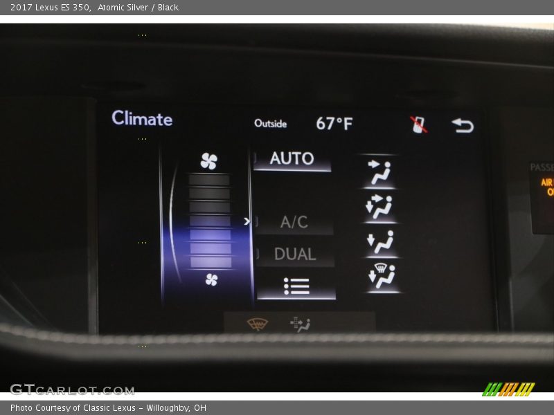 Atomic Silver / Black 2017 Lexus ES 350