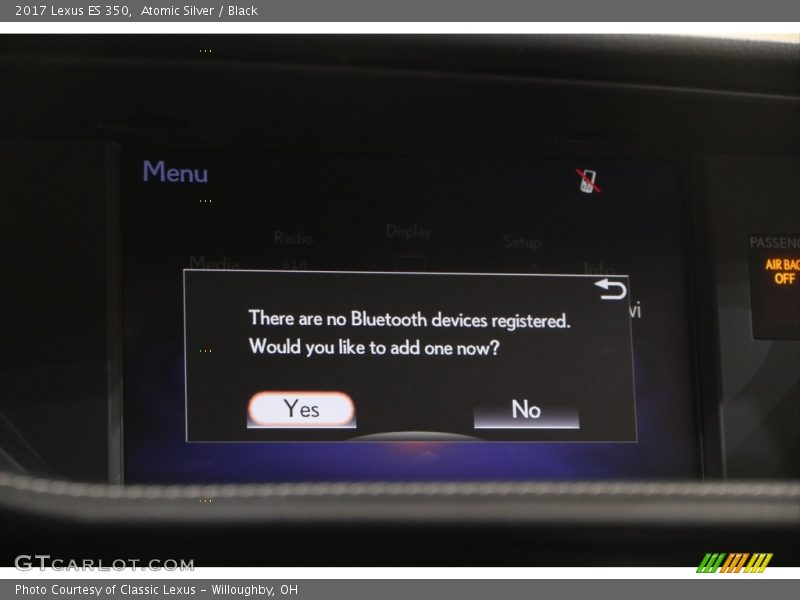Atomic Silver / Black 2017 Lexus ES 350