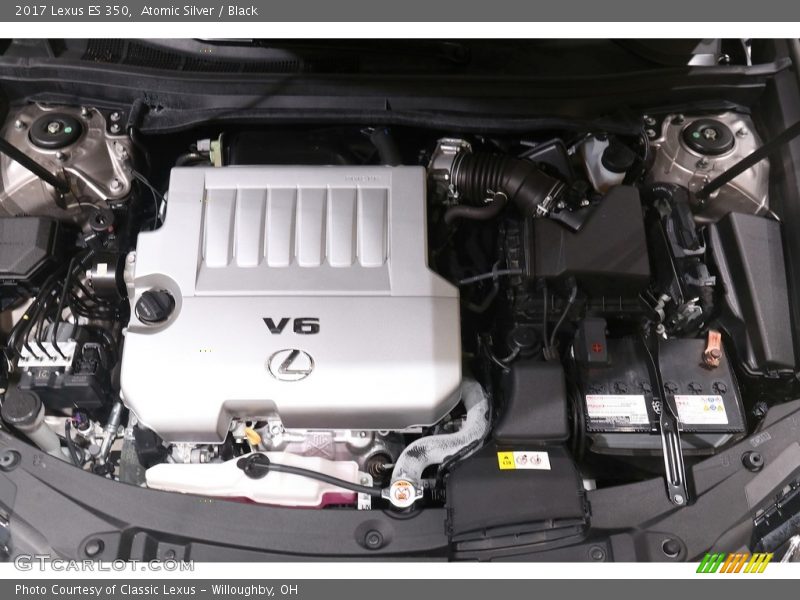 Atomic Silver / Black 2017 Lexus ES 350