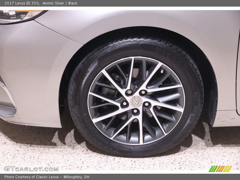 Atomic Silver / Black 2017 Lexus ES 350