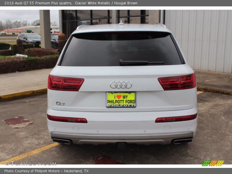 Glacier White Metallic / Nougat Brown 2019 Audi Q7 55 Premium Plus quattro
