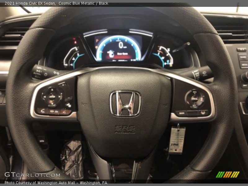 Cosmic Blue Metallic / Black 2021 Honda Civic EX Sedan