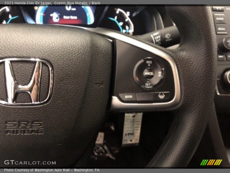 Cosmic Blue Metallic / Black 2021 Honda Civic EX Sedan
