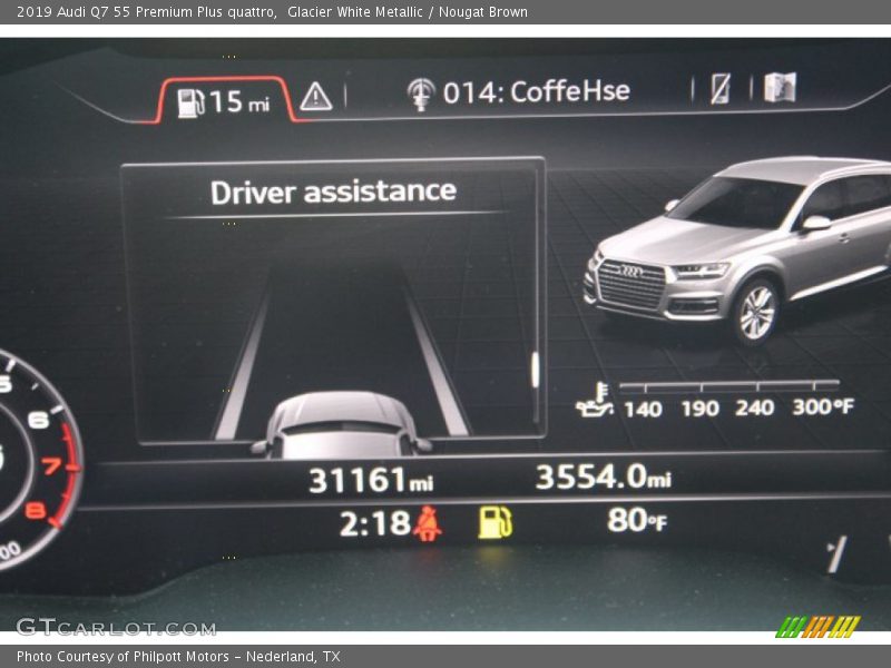 Glacier White Metallic / Nougat Brown 2019 Audi Q7 55 Premium Plus quattro