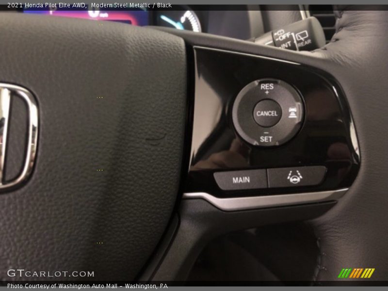 Modern Steel Metallic / Black 2021 Honda Pilot Elite AWD