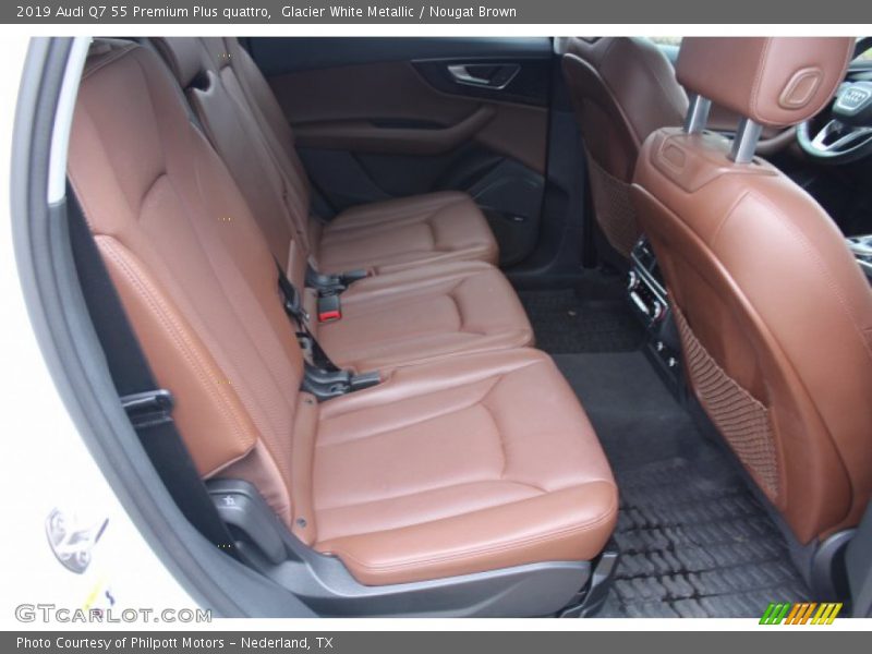 Glacier White Metallic / Nougat Brown 2019 Audi Q7 55 Premium Plus quattro