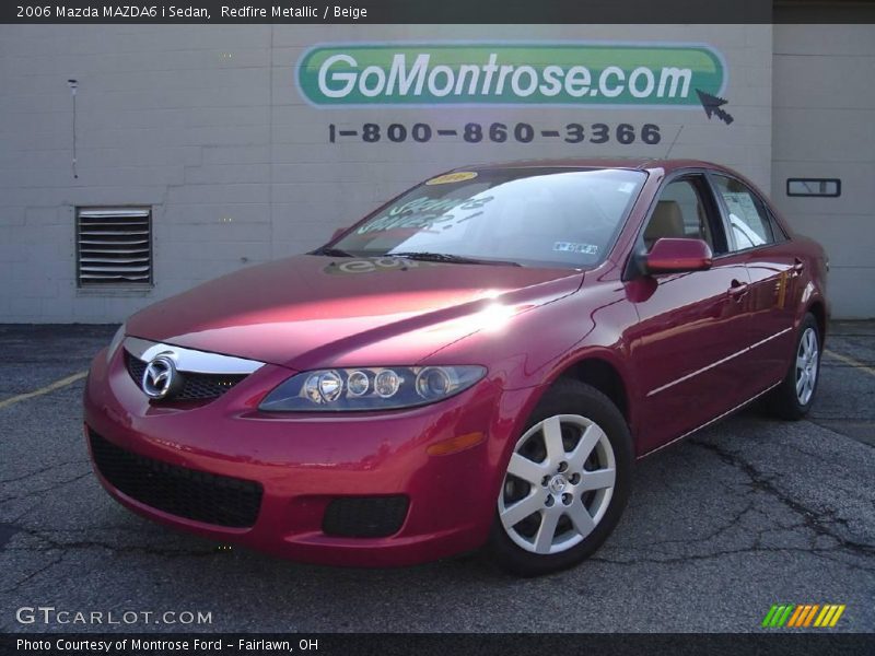 Redfire Metallic / Beige 2006 Mazda MAZDA6 i Sedan