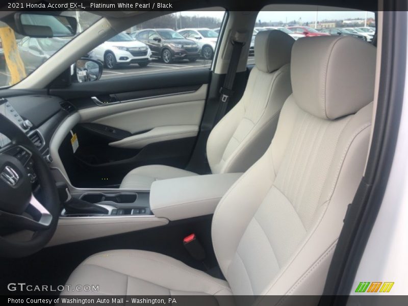 Platinum White Pearl / Black 2021 Honda Accord EX-L
