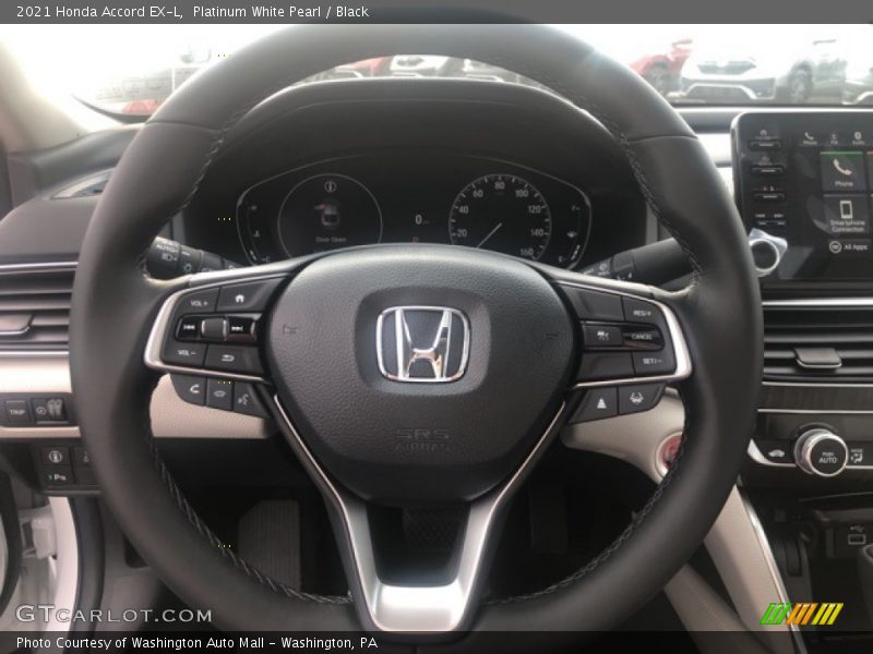Platinum White Pearl / Black 2021 Honda Accord EX-L