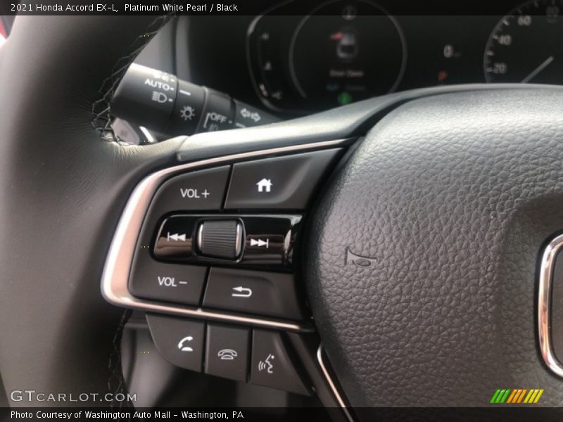 Platinum White Pearl / Black 2021 Honda Accord EX-L