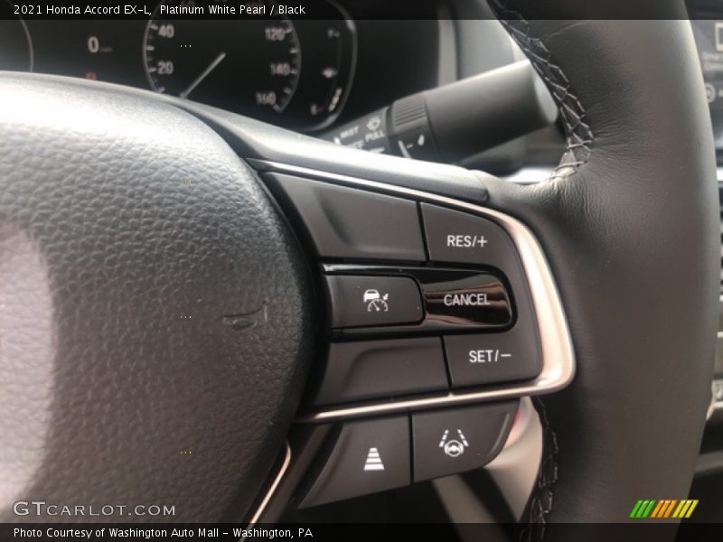 Platinum White Pearl / Black 2021 Honda Accord EX-L