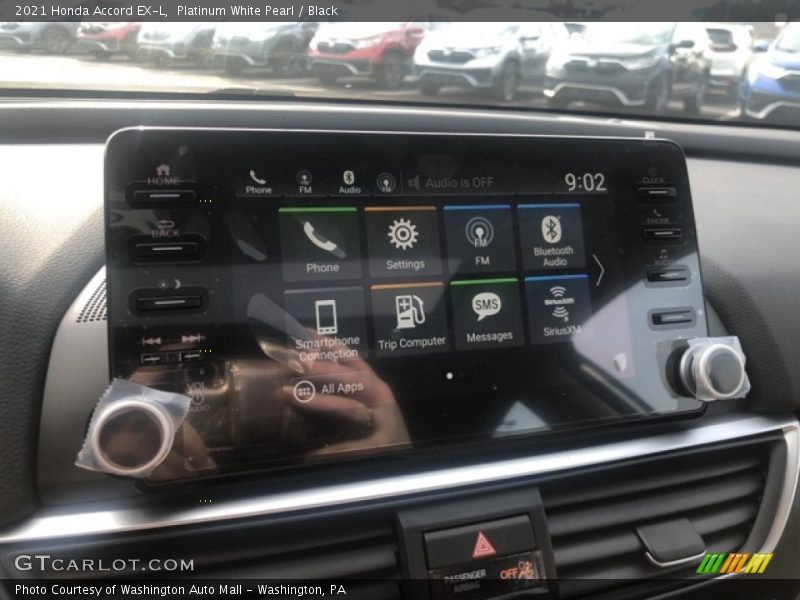 Platinum White Pearl / Black 2021 Honda Accord EX-L