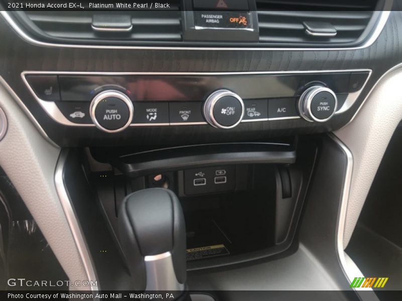 Platinum White Pearl / Black 2021 Honda Accord EX-L