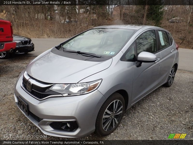 Lunar Silver Metallic / Black 2018 Honda Fit EX