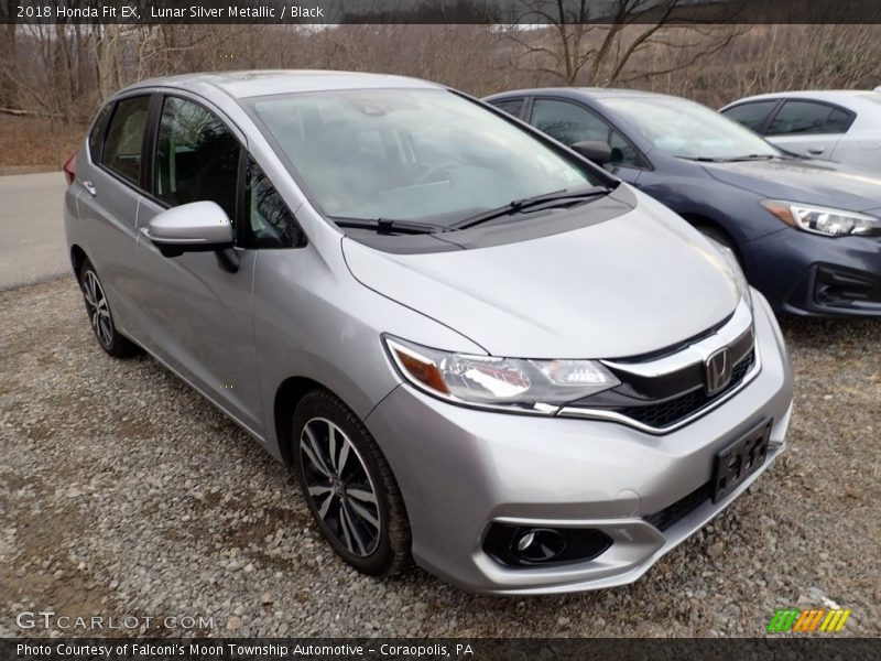 Lunar Silver Metallic / Black 2018 Honda Fit EX