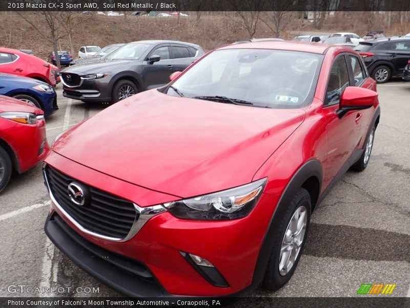 Soul Red Metallic / Black 2018 Mazda CX-3 Sport AWD