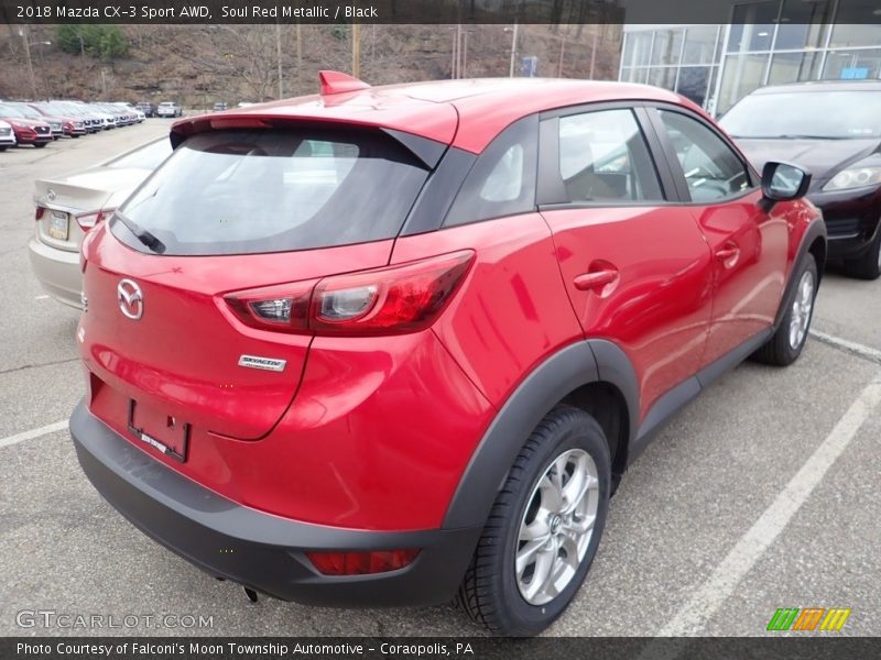 Soul Red Metallic / Black 2018 Mazda CX-3 Sport AWD