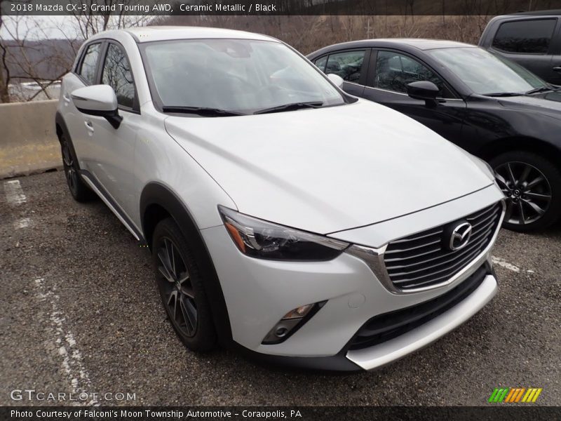 Ceramic Metallic / Black 2018 Mazda CX-3 Grand Touring AWD