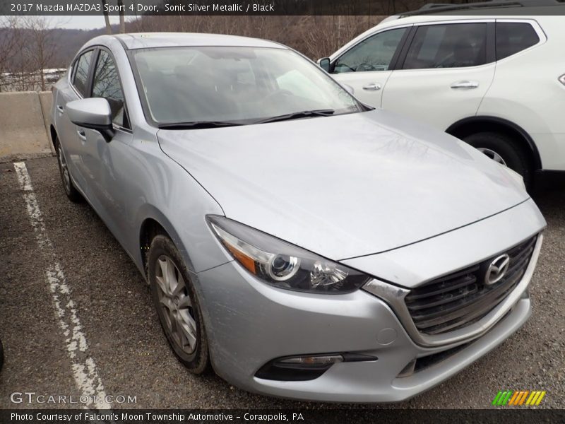 Sonic Silver Metallic / Black 2017 Mazda MAZDA3 Sport 4 Door
