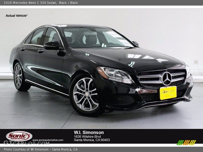 Black / Black 2016 Mercedes-Benz C 300 Sedan