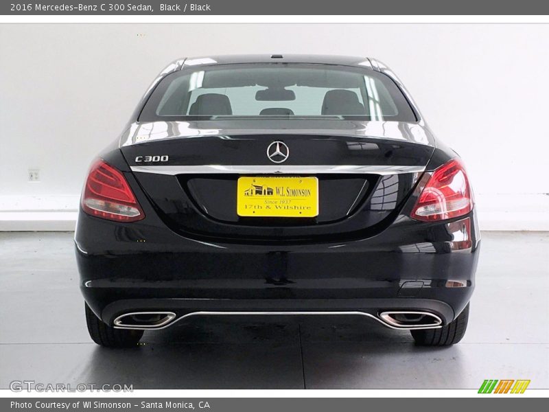 Black / Black 2016 Mercedes-Benz C 300 Sedan