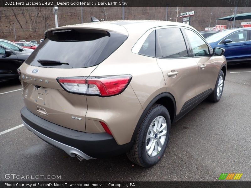 Desert Gold Metallic / Dark Earth Gray 2021 Ford Escape SE 4WD